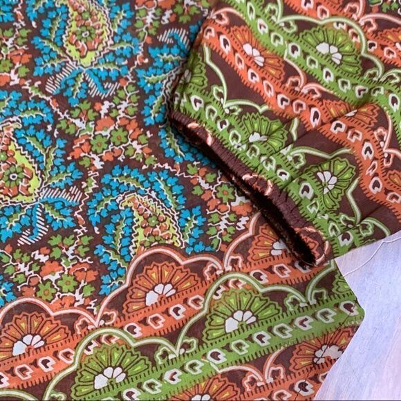 90s vintage shirt. sheer paisley 1/2 button up shirt small Harry styles - Picture 2 of 8